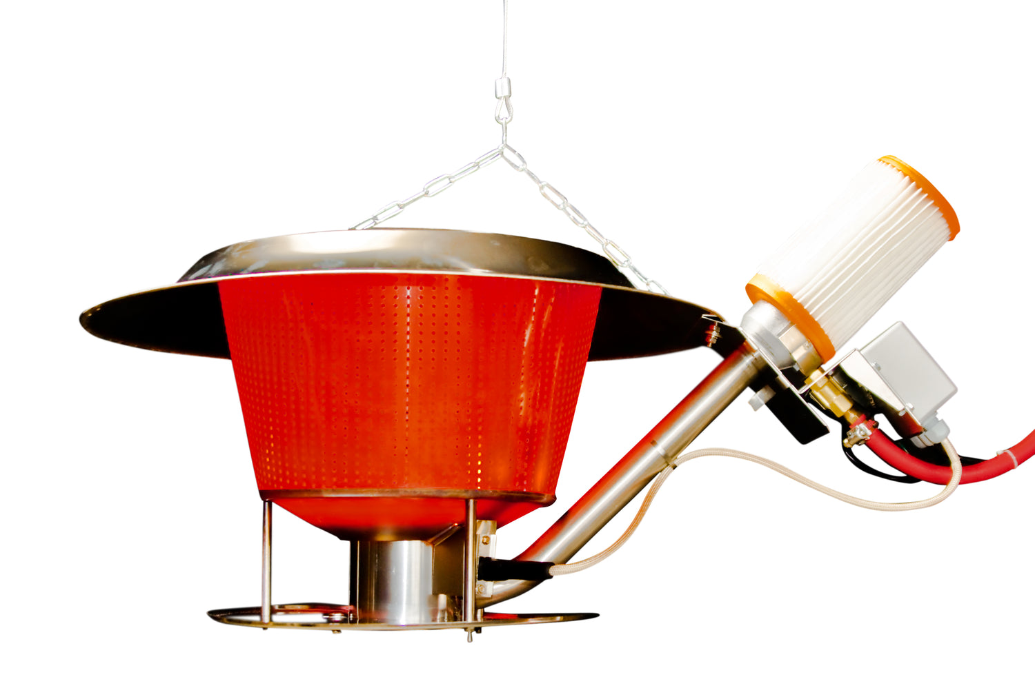 Suspended infrared gas brooder for poultry heating