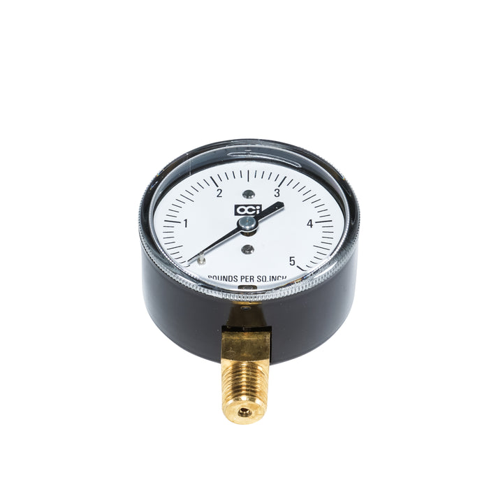 Gauge 0 to 5 psi 1/4" Bottom